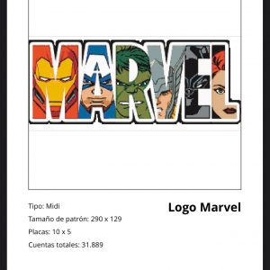 Patrón Logo Marvel