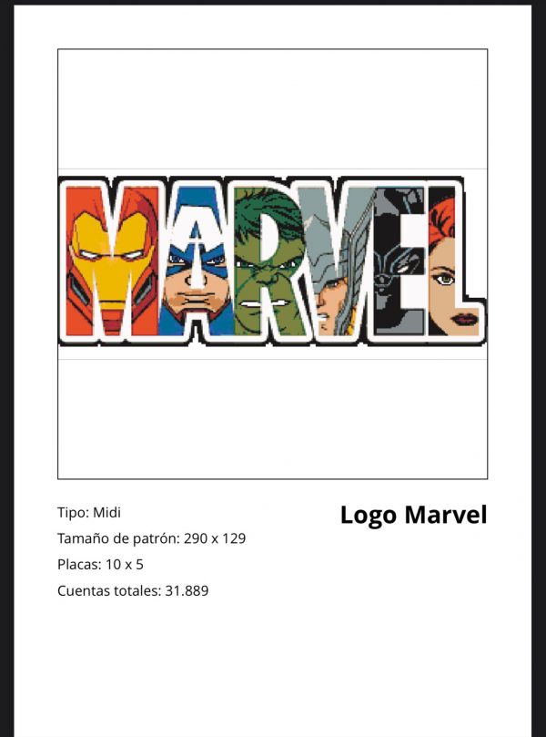 Patrón Logo Marvel