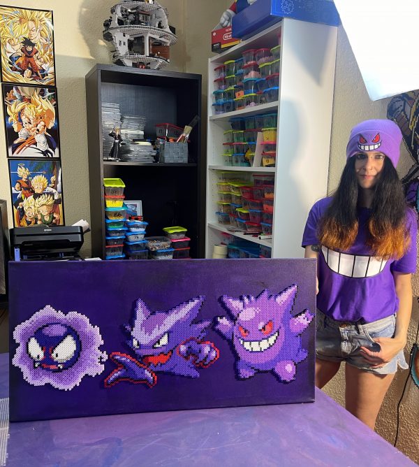 Cuadro Gastly , Haunter y Gengar.