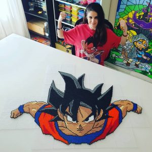 Patrón Goku Volando Hama