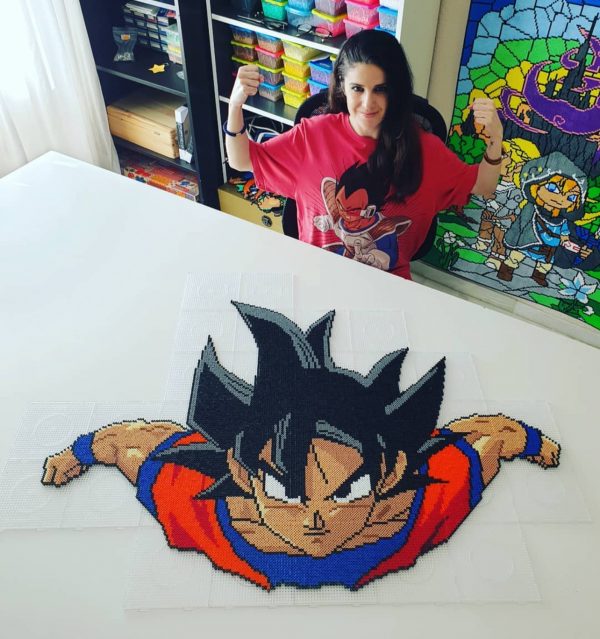Patrón Goku Volando Hama