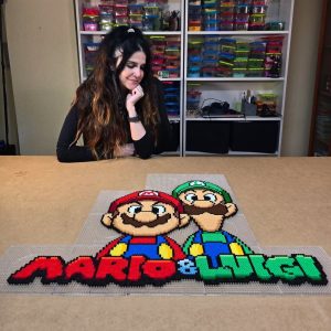 Patrón Mario y Luigi Hama-Artkal